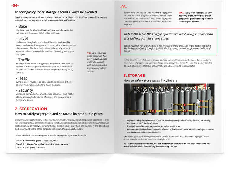Gas cylinder storage Compliance and safety requirements